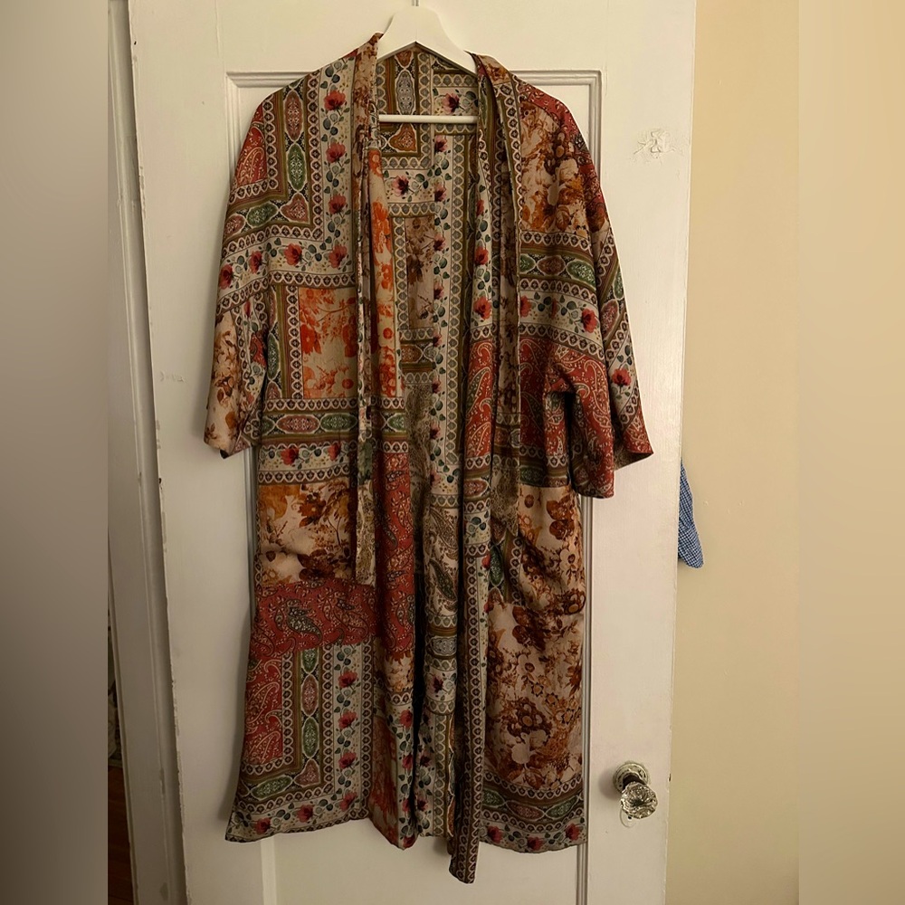 Zara Floral Patchwork Kimono Jacket